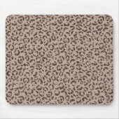 Chocolate Brown Mocha Cream Leopard Glitter Muismat (Voorkant)