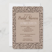 Chocolate Brown Mocha Cream Leopard Print Glitter Kaart (Voorkant)