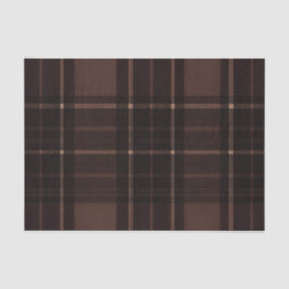 Chocolate Brown Tartan Tissue Paper Tissuepapier
