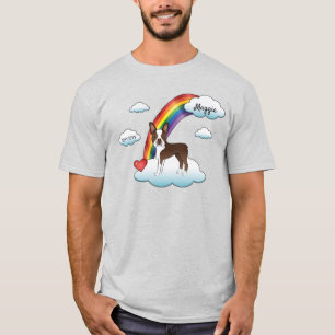 Chocolate Brown Terrier Rainbow Memorial T-shirt