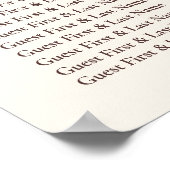 Chocolate Brown Welcome Wedding Table Seating Poster (Hoek)