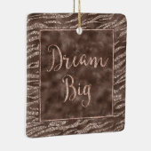 Chocolate Brown Zebra Glitter Dream Keramisch Ornament (Rechts)