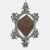 Chocolate Brownie Tin Sneeuwvlok Ornament (Links)