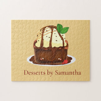 Chocolate Brownie With Vanilla Ice Cream Legpuzzel