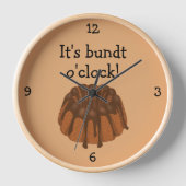 Chocolate Bundt O'Clock cake themed custom keuken (Voorkant)