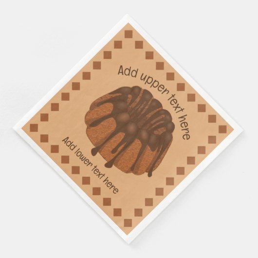 Chocolate Bundt Sponge Ring Shape Cake - eigen tek Servet (Hoek)