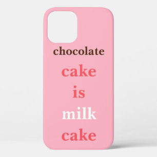 Chocolate Cake is Melk Cake Case-Mate iPhone Hoesj 12 Hoesje