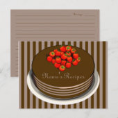 Chocolate Cake Recept Kaarten (Voorkant / Achterkant)