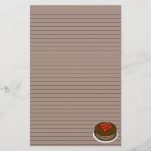 Chocolate Cake Stationery - optionele lijnen Briefpapier
