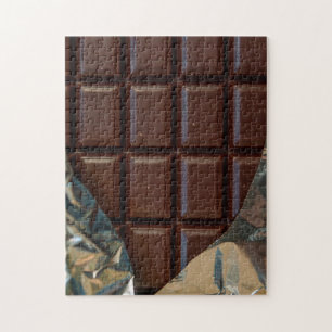 Chocolate Candy Bar in Foil Wrapper Legpuzzel