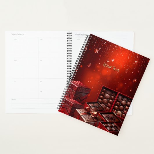 Chocolate Candy Christmas Holiday Planner (Devant avec enveloppe)