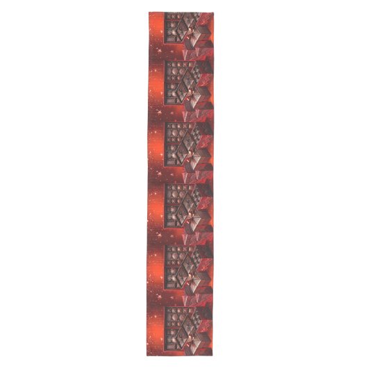 Chocolate Candy Holiday Table Runner Medium Tafelloper (Voorkant)