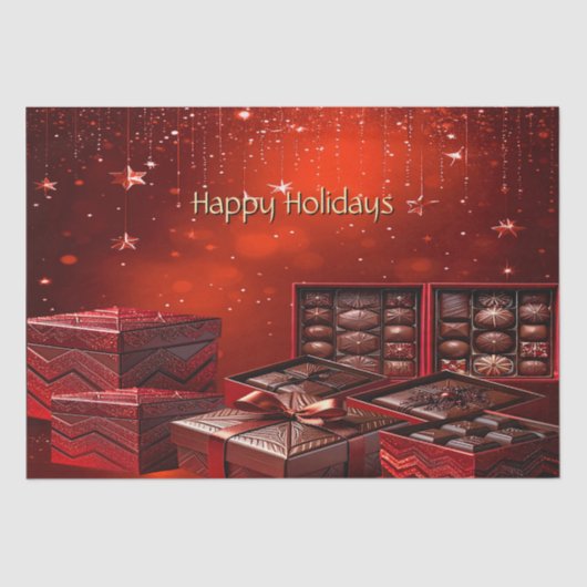Chocolate Candy Holiday Tissue Paper Tissuepapier (Voorkant)