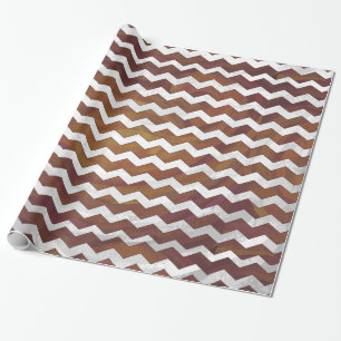 Chocolate Carmel Swirl Chevron Pattern Cadeaupapier