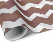 Chocolate Carmel Swirl Chevron Pattern Cadeaupapier (Rol Hoek)