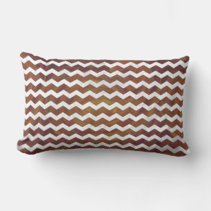 Chocolate Carmel Swirl Chevron Pattern Kussen