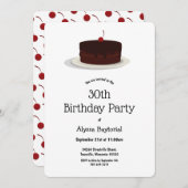 Chocolate Cherry Cake | Aanbesteding op zondag Kaart (Voorkant / Achterkant)