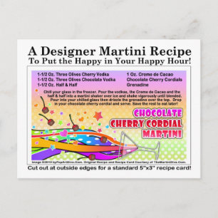 Chocolate Cherry Cordial Martini Recept Briefkaart