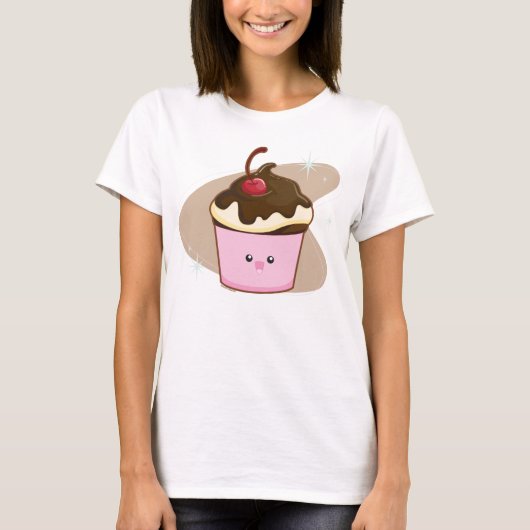 Chocolate Cherry Cupcake T-shirt (Voorkant)