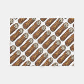 Chocolate Chip Cannoli Italiaanse dessert Pastry Fleece Deken (Voorkant (Horizontaal))