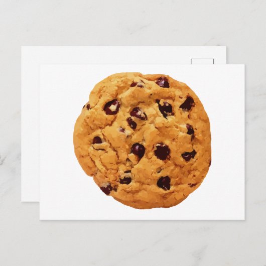 Chocolate Chip Cookie Afbeelding Briefkaart (Voorkant / Achterkant)