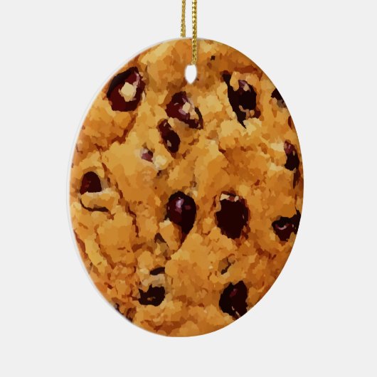 Chocolate Chip Cookie Afbeelding Keramisch Ornament (Rechts)