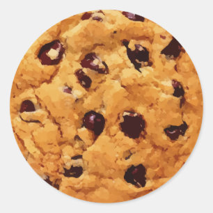 Chocolate Chip Cookie Afbeelding Ronde Sticker