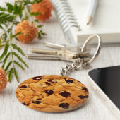 Chocolate Chip Cookie Afbeelding Sleutelhanger (Zijkant)