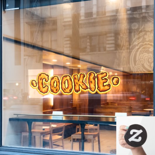 Chocolate Chip Cookie Biscuit Bakery Raamsticker (Cafe Raam)