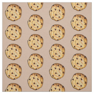 Chocolate Chip Cookie Cookies Dessert Food Fabric Stof