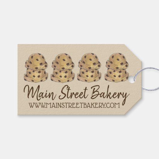 Chocolate Chip Cookie Dough Bakery Pastry Chef Cadeaulabel (Voorkant (Horizontaal))