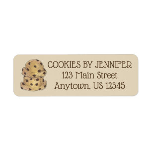Chocolate Chip Cookie Dough Bakery Pastry Chef Etiket
