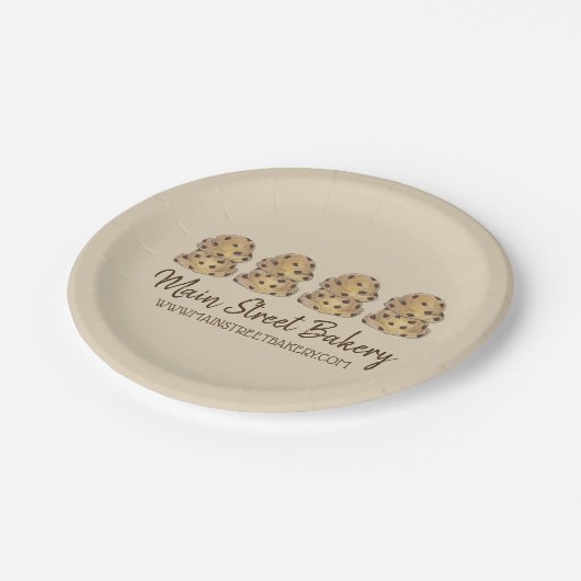 Chocolate Chip Cookie Dough Bakery Pastry Chef Papieren Bordje (Gekanteld)