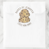 Chocolate Chip Cookie Dough Bakery Pastry Chef Ronde Sticker (Tas)