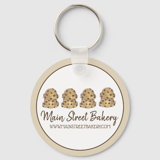 Chocolate Chip Cookie Dough Bakery Pastry Chef Sleutelhanger (Voorkant)