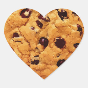 Chocolate Chip Cookie Hart Sticker