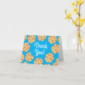 Chocolate Chip Cookie Kids 1e verjaardagsfeestje B Kaart (Gele Bloem)