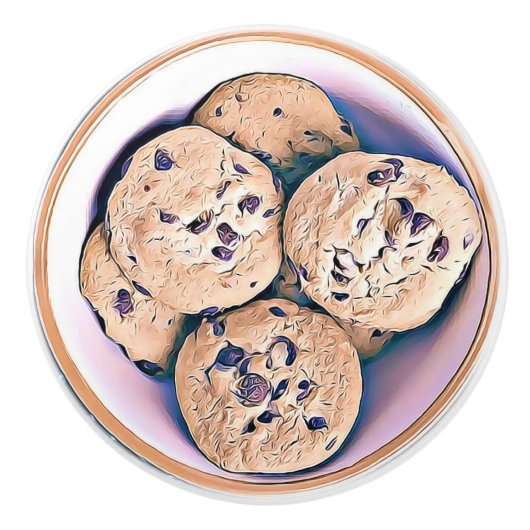 Chocolate Chip Cookie Kitchen Cabinet Knob Keramische Knop (Voorkant)