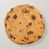 Chocolate Chip Cookie Rond Kussen (Achterkant)