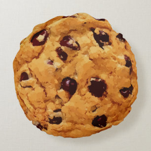 Chocolate Chip Cookie Rond Kussen