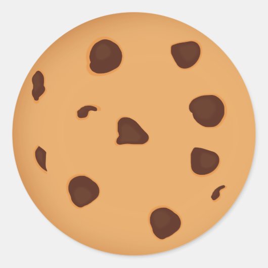 Chocolate Chip Cookie Ronde Sticker (Voorkant)