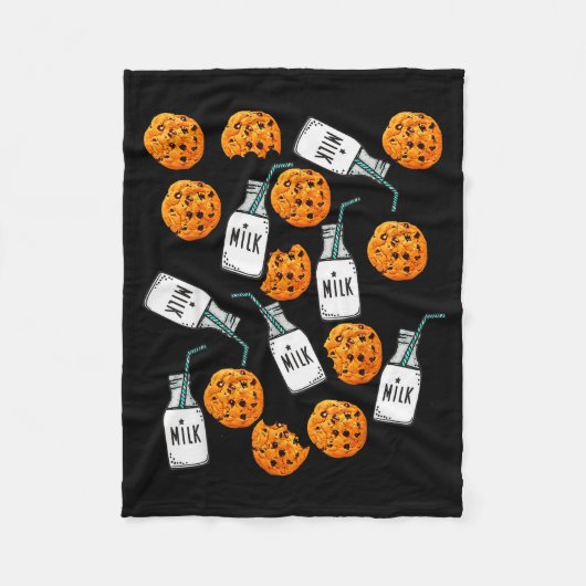 Chocolate Chip Cookies And Milk Funny Costume Fleece Deken (Voorkant)