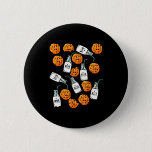 Chocolate Chip Cookies En Melk Grappig Kostuum Ronde Button 5,7 Cm