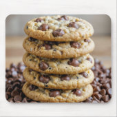 Chocolate Chip Cookies On Chocolate Morsels Muismat (Voorkant)