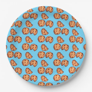 Chocolate Chip Cookies Patroon Papieren Bordje
