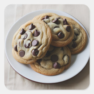 Chocolate Chip Cookies Vierkante Sticker