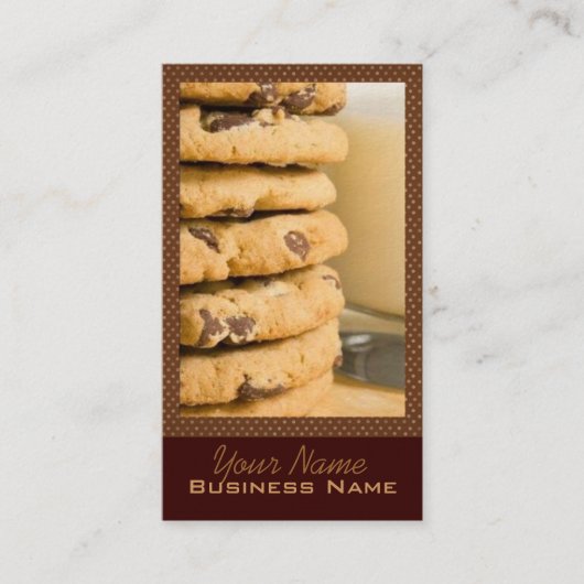 Chocolate Chip Cookies Visitekaartjes (Voorkant)