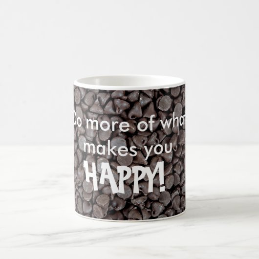 Chocolate Chip Happiness Quote Koffiemok (Center)