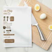 Chocolate Chip Recipe Kitchen Towel Theedoek (Quarter Fold)