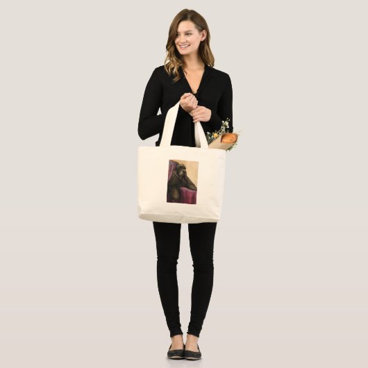 "Chocolate Cocker Spaniel"-Canvas tas voor honingk (Voorkant (model))